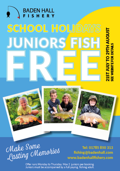 Juniors fish FREE. Summer Holidays 2025